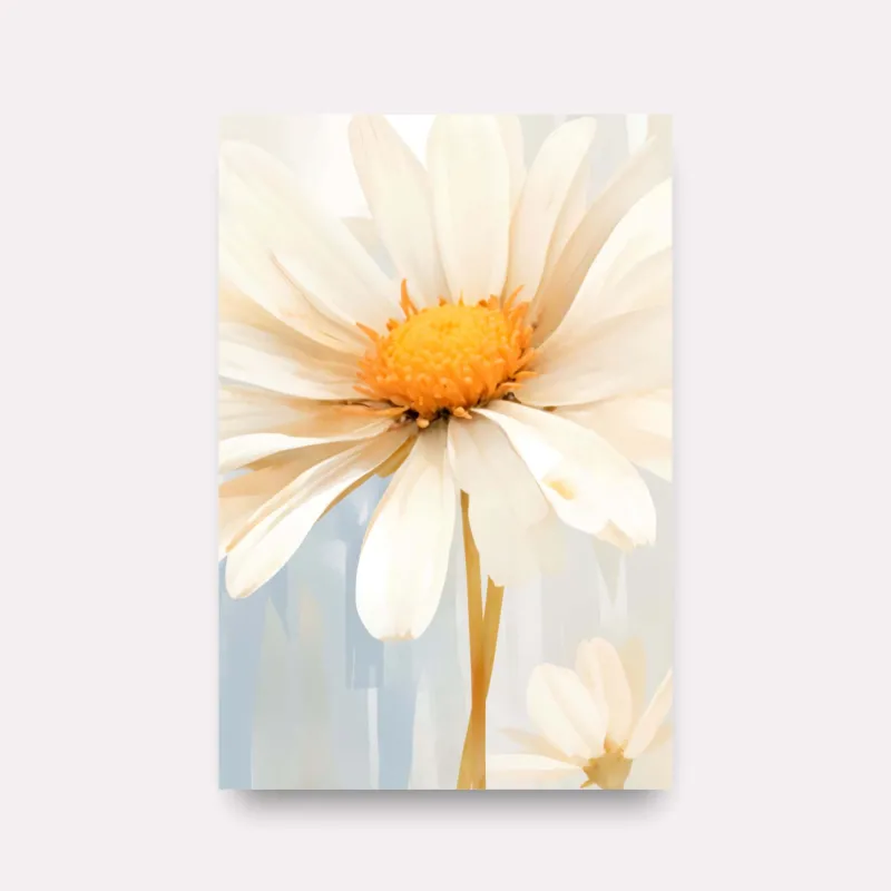 Quadro Flor Margarida Delicada Pintura