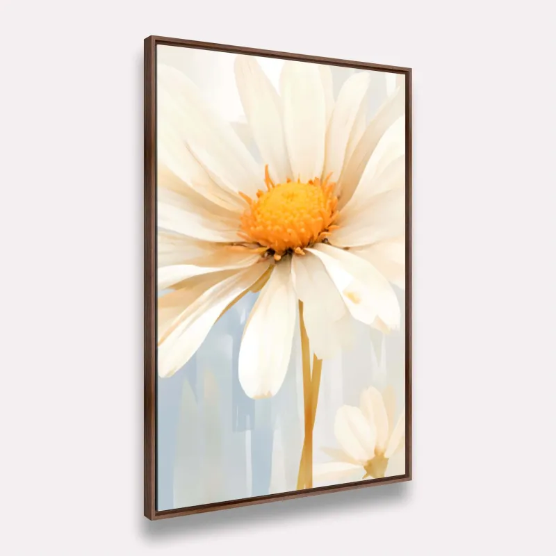 Quadro Flor Margarida Delicada Pintura
