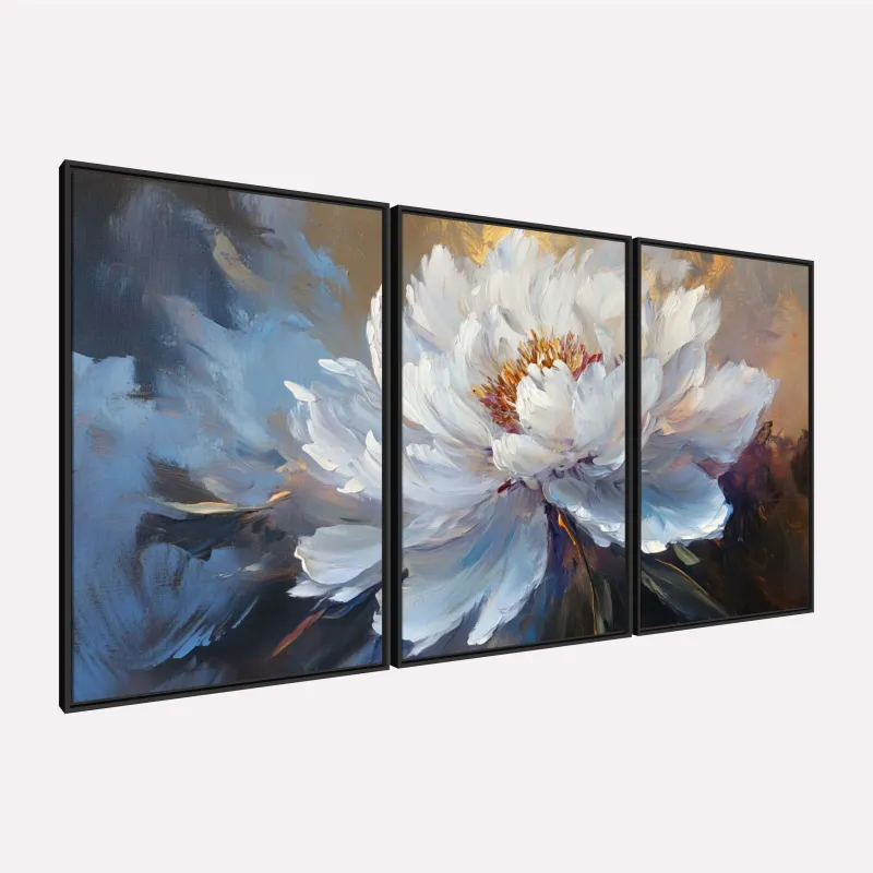 Quadro Flor Peônia Majestosa Harmonia de Cores