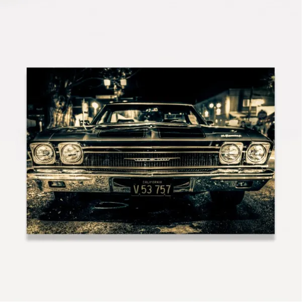 Quadro Carro Clássico Vintage Antigo Frontal