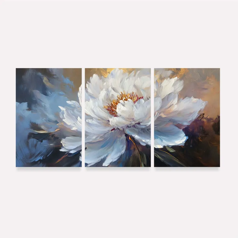 Quadro Flor Peônia Majestosa Harmonia de Cores